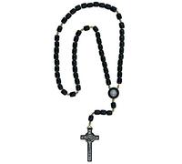 EZVFIRPDFZ Saint Benedict Wooden Beads Corded Rosary for Men and Women with St Benito Crucifix and Medal.Made in Brazil.…