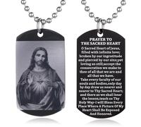 EZVFIRPDFZ Scripture Baptism Holy Bible Verse Dog Tag Necklace,Engraved Catholic Christian Communion Confirmation Rite Gift