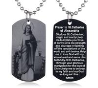 EZVFIRPDFZ Scripture Baptism Holy Bible Verse Dog Tag Necklace,Engraved Catholic Christian Communion Confirmation Rite Gift