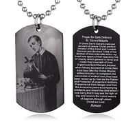EZVFIRPDFZ Scripture Baptism Holy Bible Verse Dog Tag Necklace,Engraved Catholic Christian Communion Confirmation Rite Gift