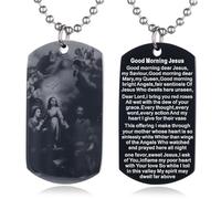 EZVFIRPDFZ Scripture Baptism Holy Bible Verse Dog Tag Necklace,Engraved Catholic Christian Communion Confirmation Rite Gift