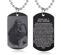 EZVFIRPDFZ Scripture Baptism Holy Bible Verse Dog Tag Necklace,Engraved Catholic Christian Communion Confirmation Rite Gift