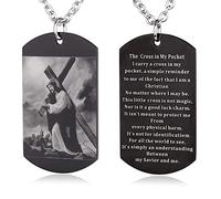 EZVFIRPDFZ Scripture Baptism Holy Bible Verse Dog Tag Necklace,Engraved Catholic Christian Communion Confirmation Rite Gift