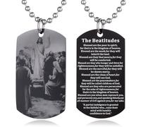 EZVFIRPDFZ Scripture Baptism Holy Bible Verse Dog Tag Necklace,Engraved Catholic Christian Communion Confirmation Rite Gift