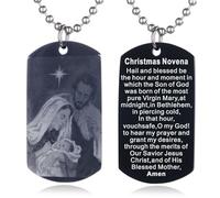 EZVFIRPDFZ Scripture Baptism Holy Bible Verse Dog Tag Necklace,Engraved Catholic Christian Communion Confirmation Rite Gift
