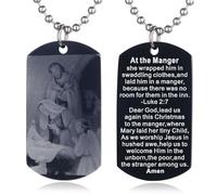EZVFIRPDFZ Scripture Baptism Holy Bible Verse Dog Tag Necklace,Engraved Catholic Christian Communion Confirmation Rite Gift