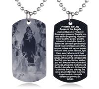 EZVFIRPDFZ Scripture Baptism Holy Bible Verse Dog Tag Necklace,Engraved Catholic Christian Communion Confirmation Rite Gift