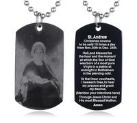 EZVFIRPDFZ Scripture Baptism Holy Bible Verse Dog Tag Necklace,Engraved Catholic Christian Communion Confirmation Rite Gift
