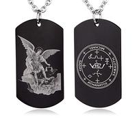 EZVFIRPDFZ Scripture Baptism Holy Bible Verse Dog Tag Necklace,Engraved Catholic Christian Communion Confirmation Rite Gift