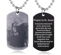 EZVFIRPDFZ Scripture Baptism Holy Bible Verse Dog Tag Necklace,Engraved Catholic Christian Communion Confirmation Rite Gift