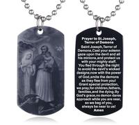 EZVFIRPDFZ Scripture Baptism Holy Bible Verse Dog Tag Necklace,Engraved Catholic Christian Communion Confirmation Rite Gift