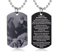 EZVFIRPDFZ Scripture Baptism Holy Bible Verse Dog Tag Necklace,Engraved Catholic Christian Communion Confirmation Rite Gift