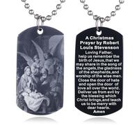 EZVFIRPDFZ Scripture Baptism Holy Bible Verse Dog Tag Necklace,Engraved Catholic Christian Communion Confirmation Rite Gift