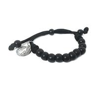 EZVFIRPDFZ St.Benedict Black Paracord Rosary Bracelet-Catholic Rosary-Catholic Gifts Men