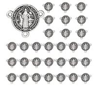 EZVFIRPDFZ St Benedict,Our Lady of Guadalupe Miraculous Medal for DIY Jewelry Making,Virgin Mary Christ Jesus Rosary Center Connection Part