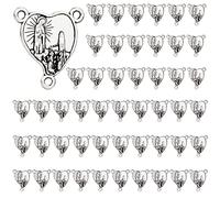 EZVFIRPDFZ St Benedict,Our Lady of Guadalupe Miraculous Medal for DIY Jewelry Making,Virgin Mary Christ Jesus Rosary Center Connection Part