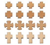 EZVFIRPDFZ Wood Cross 80pcs Natural Wooden Rosary Center Drilled Loose Spacer for DIY Necklaces Earrings Bracelets Key Chains Beading Crafts Jewelry Making for Women Men