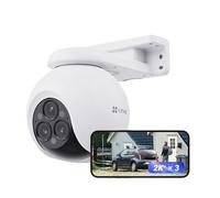 EZVIZ 12MP Triple Lens Wifi Outdoor Surveillance Camera, 3 x 2K+ 360° Outdoor Camera, Color Night Vision, AI Detection of People/Vehicles, 12x Zoom, Siren, H80f Multi