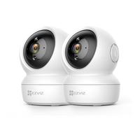 EZVIZ 2 Pack Indoor Security Cameras Wired Wifi CCTV with App, 1080P, Pet Camera, Baby Monitor, Auto Tracking, Motion Detection, 10M IR Night Vision, Two Way Audio, Alarm, Google Alexa Control
