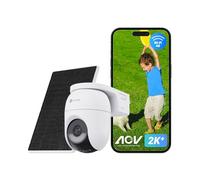 EZVIZ 2K+ Battery Security Camera Outdoor Wireless With Solar Panel, No Wifi Camera, AOV Tech, No Monthly Fee, 512GB, 2.4GHz Wi-Fi 6, AI Human/Vehicle Detection, 360°Colour Night Vision, CB8 4G KIT