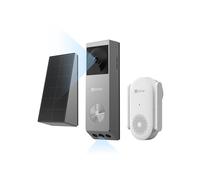 EZVIZ 2K Dual-Lens Video Doorbell Camera with Chime, Solar Panel Included, Human Package Detection, 32GB Local Storage No Monthly Fee, Wired or Battery, Colour Night Vision, EP3X Pro Chime Kit