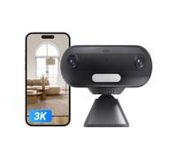EZVIZ 3K 5MP Dual Lens WiFi Security Camera Outdoor Wireless,HB30 | 180° Panoramic View, Human Vehicle Detection, 3K 5MP Dual Lens, Long Battery Life, Color Night Vision, IP65 Weatherproof