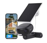 EZVIZ 3K 5MP Dual Lens WiFi Security Camera Outdoor Wireless,HB30 | 180° Panoramic View, Human Vehicle Detection, 3K 5MP Dual Lens, Long Battery Life, Color Night Vision, IP65 Weatherproof