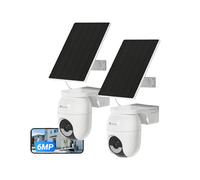 EZVIZ 3K Wireless Outdoor Security Camera, Solar Powered, CB8 Lite Kit 2PC