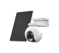 EZVIZ 4K Solar Camera Outdoor Wireless + 5W Solar Panel, AOV Tech Low Energy Consumption, Colour Night Vision, Auto Tracking, Human Vehicle Detection, Two Way Audio, Sound Light Siren, CB8 Pro Kit