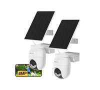 EZVIZ 4K Wireless Outdoor Security Camera, Solar Powered, CB8 Lite Kit 2PC