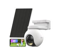 EZVIZ 4K Wireless Security Camera Outdoor, Solar Powered (CB8 Pro Kit) | 360° Monitoring, Human Vehicle Detection, Color Night Vision, 10,400mAh Battery, IP65 Weatherproof , No Subscription