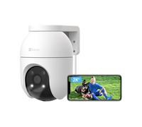 EZVIZ 2.5K No Monthly Fee Security Camera Outdoor, PTZ 360°, 512 GB SD Card, Starlight Color Night Vision, Human/Vehicle Detection, Auto-Track, Home Wi-Fi CCTV System, Alexa/Google (C8c 4MP)