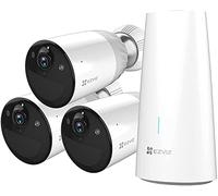 EZVIZ Battery CCTV Camera Systems with Base, No Subscription, Home Security Camera, Solar Panel Compatible, Color Night Vision, IP66, PIR Motion Detection, Two Way Audio, SD Card/Cloud (BC1 B3)