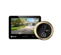 EZVIZ 4K AI Smart Peephole Camera Wireless Door Viewer, Facial Recognition Human Detection, 155° Wide View WDR, Two-Way Talk Weatherproof, 512G Storage No Monthly Fee, Easy Install 14-50mm Doors (EP4)