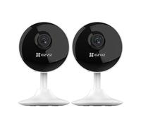 EZVIZ C1C 2 Pack Mini Home Security Camera Indoor, 1080P Wired Wifi Camera, Home Secuirty Camera, 10M Night Vision, Motion Detection, Alarm, Two Way Audio, 2.4GHz Only, Alexa/Google/App Control