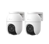 EZVIZ C8c (2 Pack) Security Cameras Outdoor, 360° Pan Tilt, Support 512GB Card, No Monthly Fee, Human/Vehicle Detection, 1080P Colour Night Vision, Auto-Track, Wi-Fi CCTV Camera Systems (C8c 2MP)
