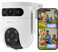 EZVIZ Dual Lens 6K (3K+3K) Wired Security Camera Outdoor Wifi, 360° Pan Tilt, Supports 512GB, Auto-Track, Patrol Mode, Human/Vehicle Detection, Color Night Vision, Wi-Fi CCTV, Alexa/Google (H9c)