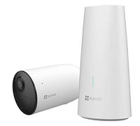 EZVIZ HB3-1 2K Video Surveillance System with a Battery-Operated 2K WLAN Surveillance Camera - Night Vision in Colour, Active Defense, Motion Detection, 5200 mAh Lithium Battery, Weatherproof