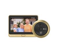 EZVIZ Colour Screen Video Doorbell Camera Wireless, 4.3" Display, Built-in Chime, 90 Days Battery, PIR Motion Detection, 5M Night Vision, 1080P Peephole Door Viewer, Two-Way Audio, Cloud/SD (DP2C)