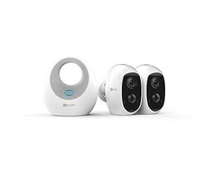 EZVIZ Twin C3A Indoor/Outdoor Battery Camera and Hub with Built-in Siren