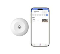 EZVIZ Water Leak Sensor, Requires Home Gateway, Wireless Mini Water Leak Detector, APP Instant Alerts, 1 Year Battery Life, IP67 Waterproof, Smart Home Alarm System, Work Cameras (T10C)