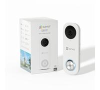 EZVIZ Wired Video Doorbell Camera, Require Existing Wiring System, 2.4G/5GHz Wi-Fi, Support 256 GB SD Card, No Monthly Fee, Human Motion Detection, 5M IR Night Vision, 170° View, Hardwired (DB1C)