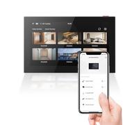 EZVIZ Wireless Monitor Touch Screen with Ringtone, Central Control Screen, Works with Up to 30 Cameras/Doorbells, Wire free 7-Inch Colour Touchable Display, Live View Playback, 2-Way Talk (SD7)
