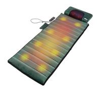 eZwell 3-in-1 Massage Remedy System Mattress, Full Body Vibration & Infrared Heat Therapy, 3 Intensity Settings, 5 Massage Modes, Shiatsu Massage Pillow, 8 Vibration Motors, 6 Heat Nodes, Memory Foam