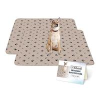 EZwhelp Reusable Dog Pee Pads for Dogs - Waterproof Potty Training Pee Pad - Washable Dog Training Pads w/ Rounded Corners Puppy Pad - Lightweight & Laminated Whelping Pad Dog Mat Pet Supplies - 2 pk