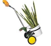 EZwoks Adjustable Plant Dolly with Wheels, Heavy Duty, Black, Fits Pots 8" to 30" High, Max 165 Lbs Weight Capacity, Garden/Living