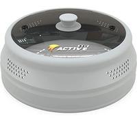 Ezy Active Collapsible Microwave Cover for Food - Silicone and Glass Splatter Guard Lid for 6-12 inch Plates & Bowls, Dishwasher Safe, Heat Resistant, BPA-Free, Gray