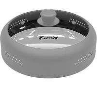 EZY ACTIVE Microwave Cover for Food, Silicone and Glass Splatter Guard Lid for 6-7-8-9-10-11-12 inch Plates & Bowls. By. (Gray)