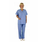 Ezy-Aid Medical Scrub Tunic + Trouser Set - Reversible, Unisex Blue or Green