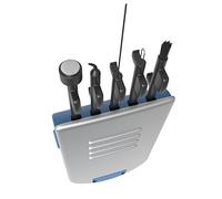 EZY DOSE 5-in-1 Hearing Aid Everyday Cleaning Tools, Small Kit for Home or Travel, for Easy, Black, Easy to Use, 5 Piece Set, BPA Free